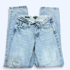 Wild Fable Light Wash High-Rise Foldover Straight Jeans